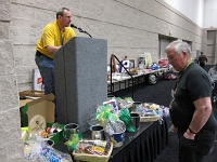 Rob has the mic - so that must mean it is time for the basket raffle